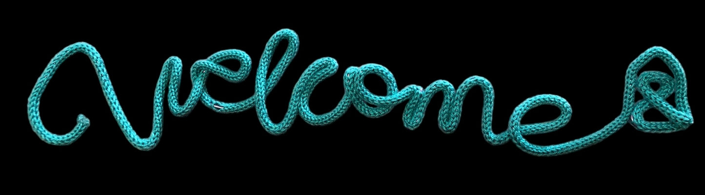 Knitted names and words