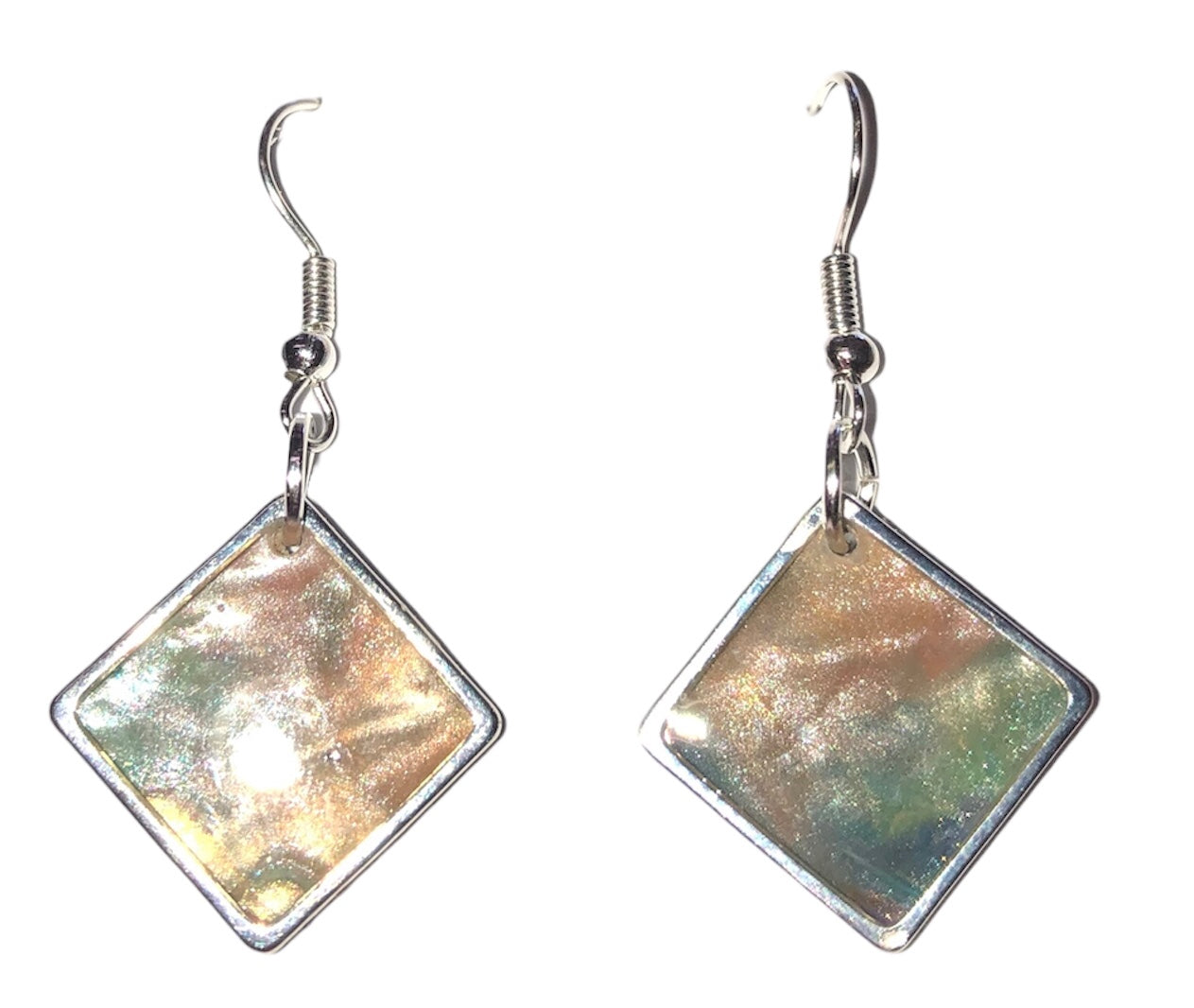 Acrylic Pour dangle earrings