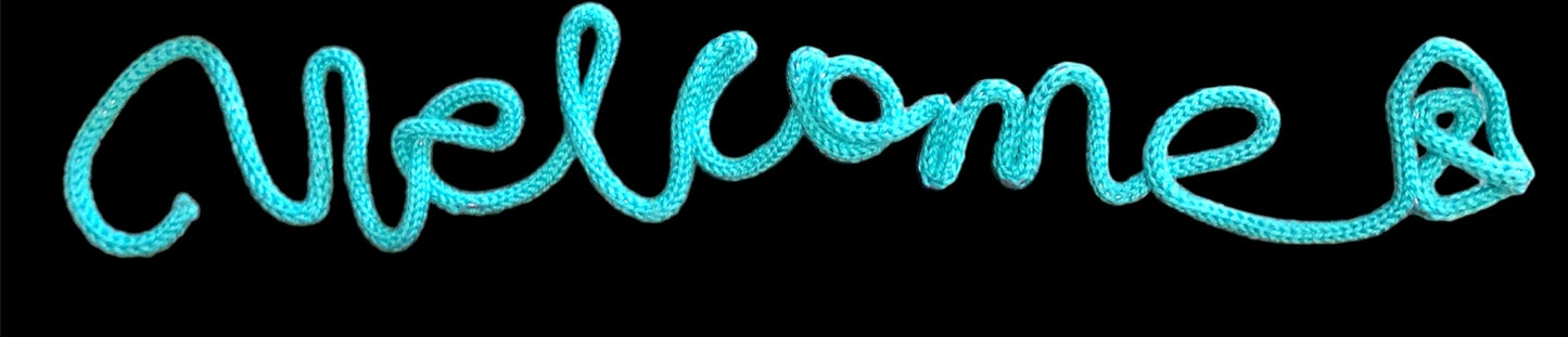 Knitted names and words