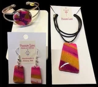 Polymer clay jewelery set