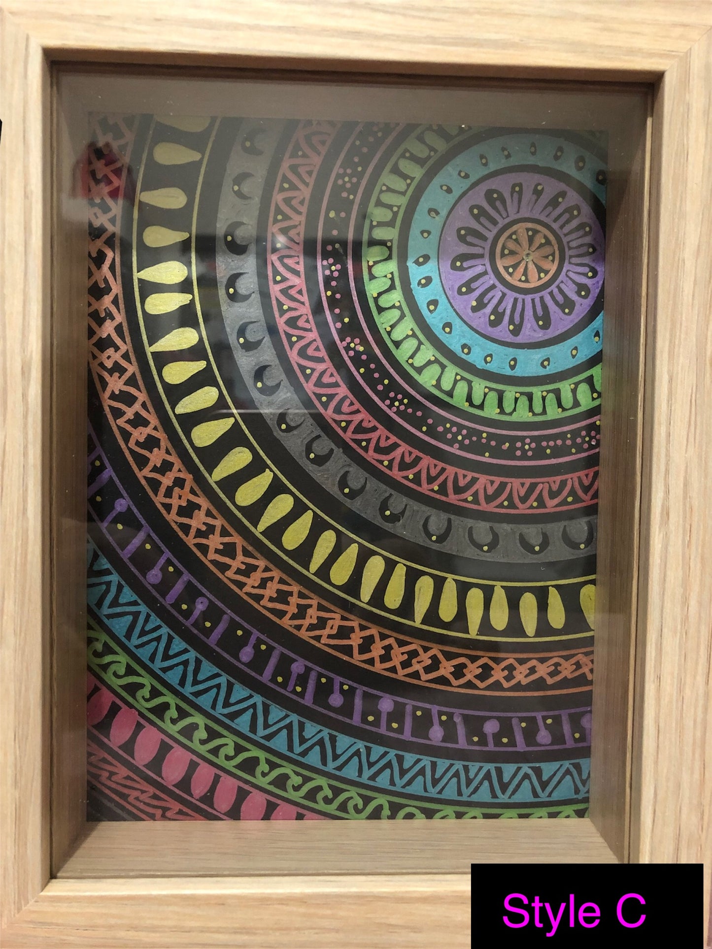 Hand painted Mandala frames