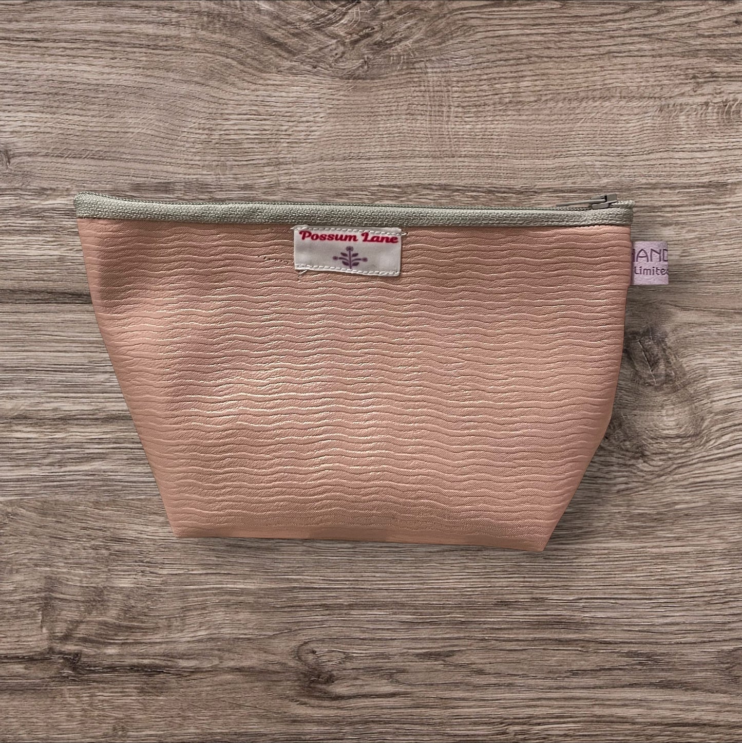Light Pink Zippered Cosmetic Pouch