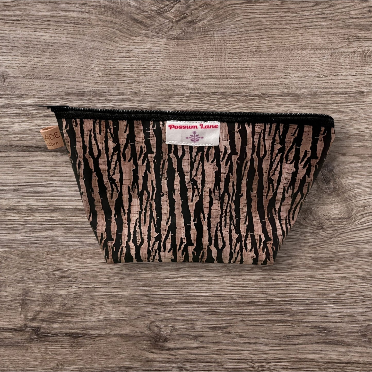 Zebra Print Zippered Cosmetic Pouch