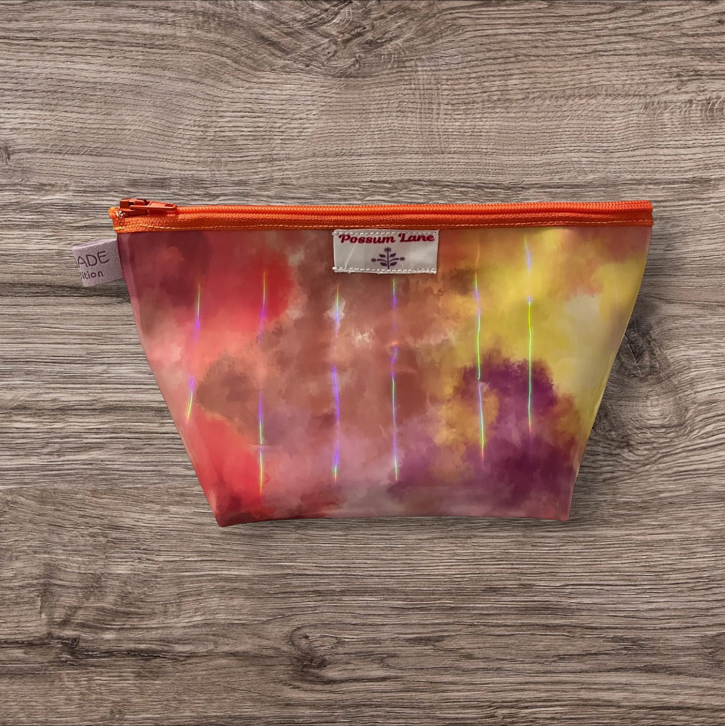 Multicolour Zippered Cosmetic Pouch
