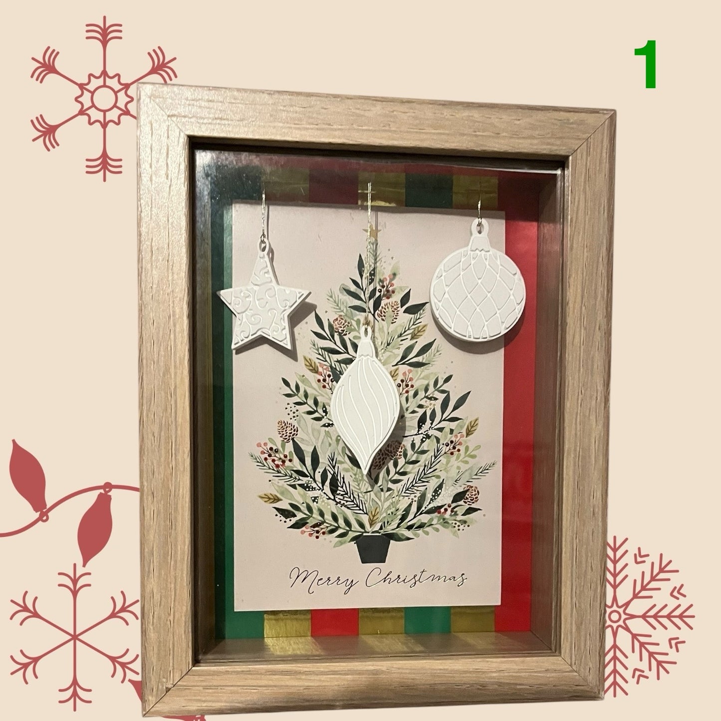 Christmas ornament shadowbox