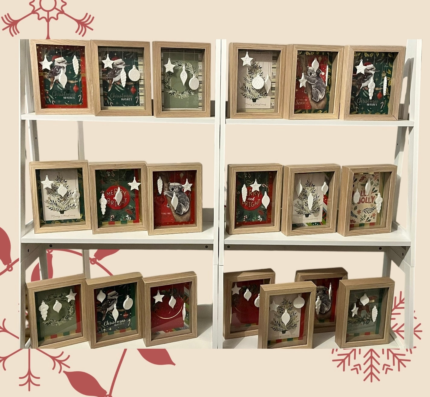 Christmas ornament shadowbox