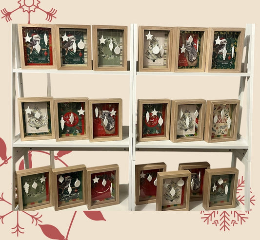 Christmas ornament shadowbox