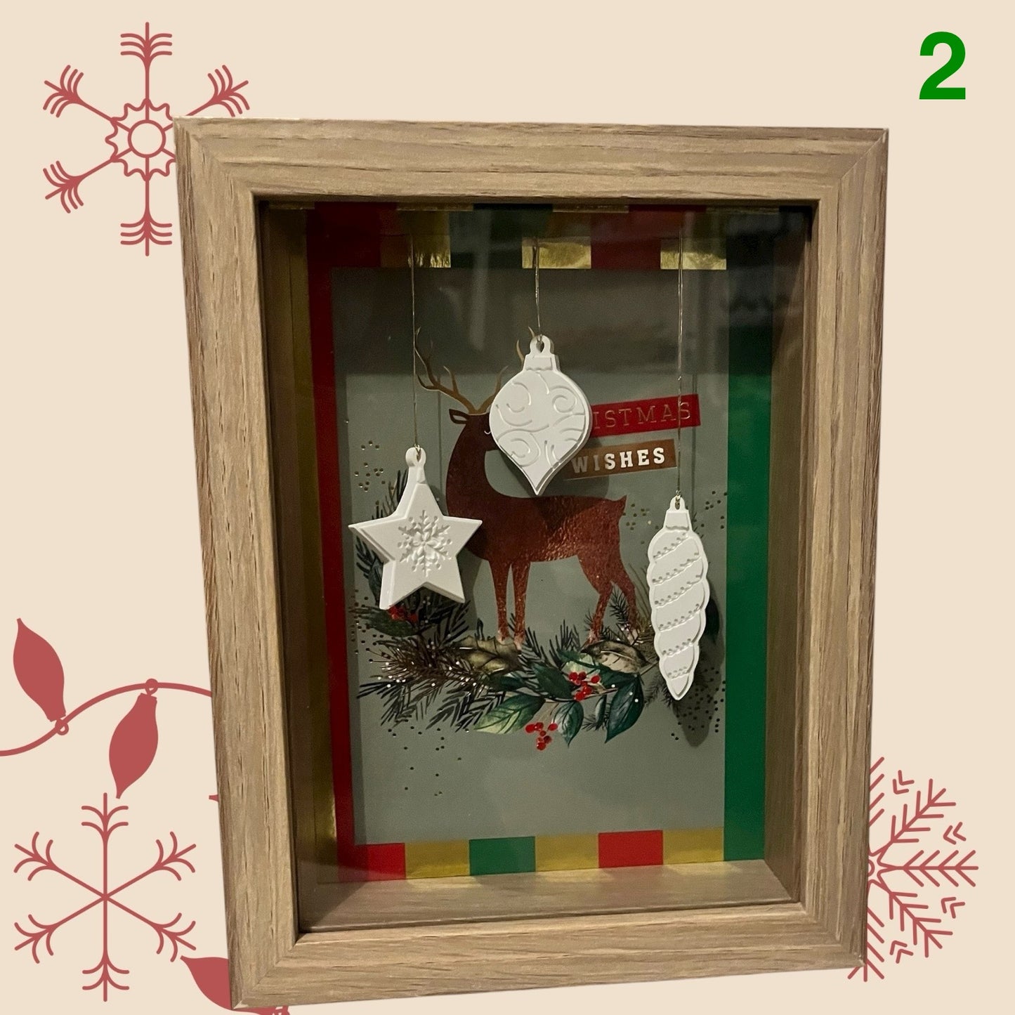 Christmas ornament shadowbox