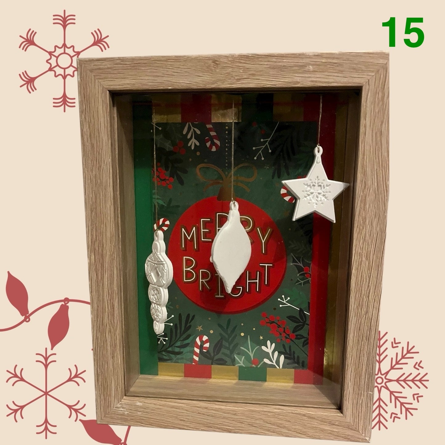 Christmas ornament shadowbox