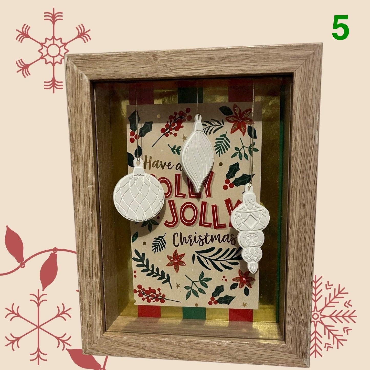 Christmas ornament shadowbox