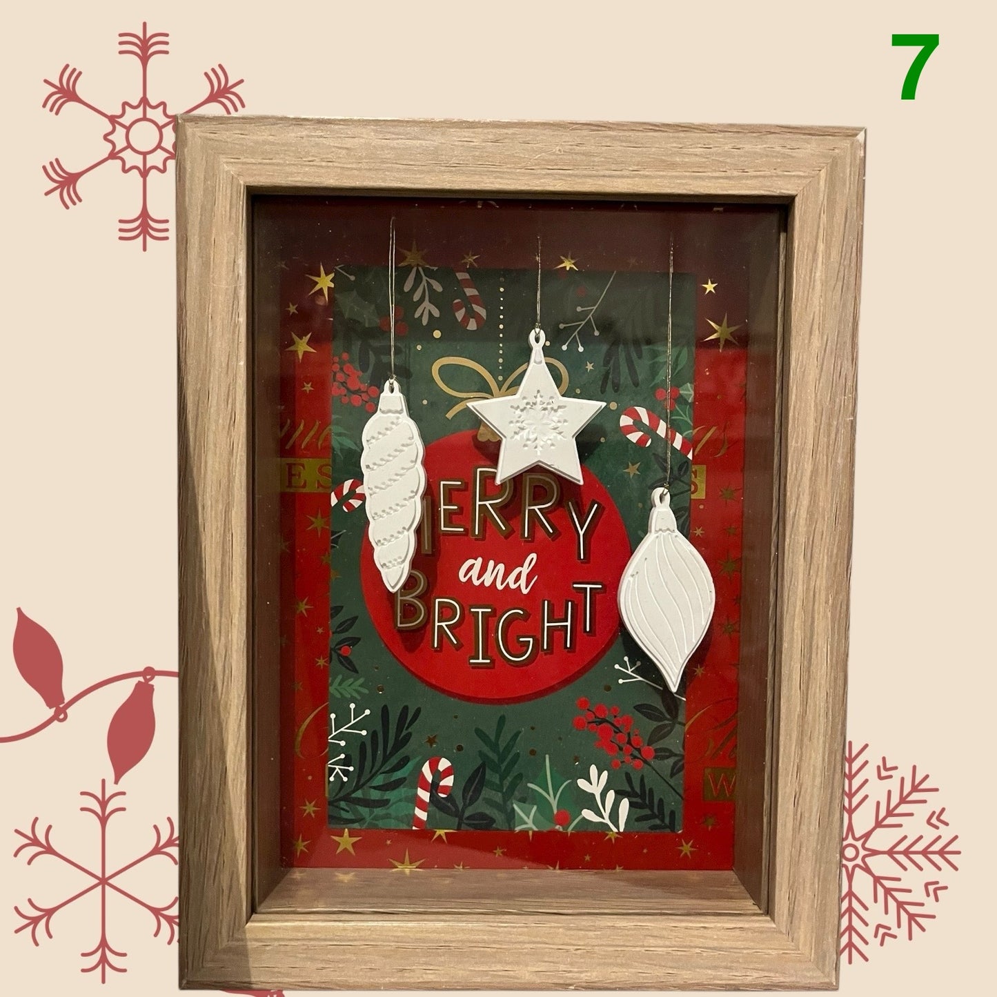 Christmas ornament shadowbox