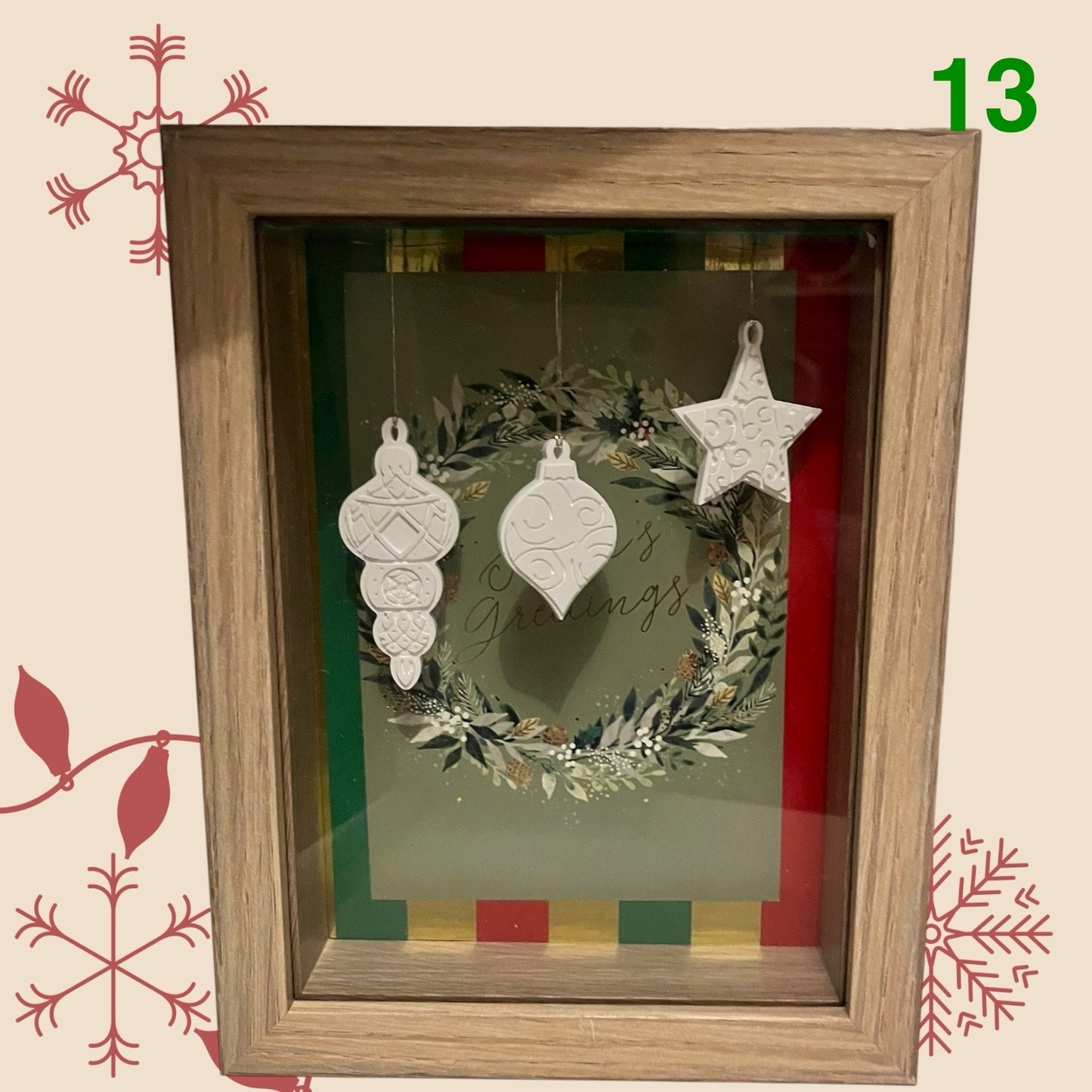Christmas ornament shadowbox