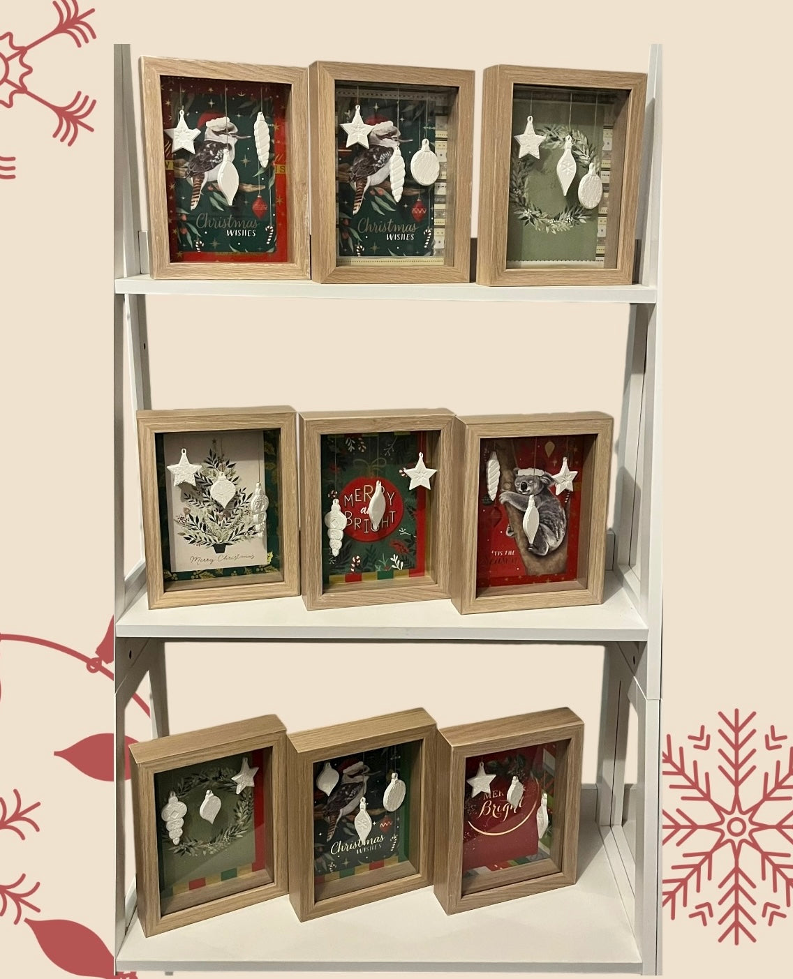 Christmas ornament shadowbox