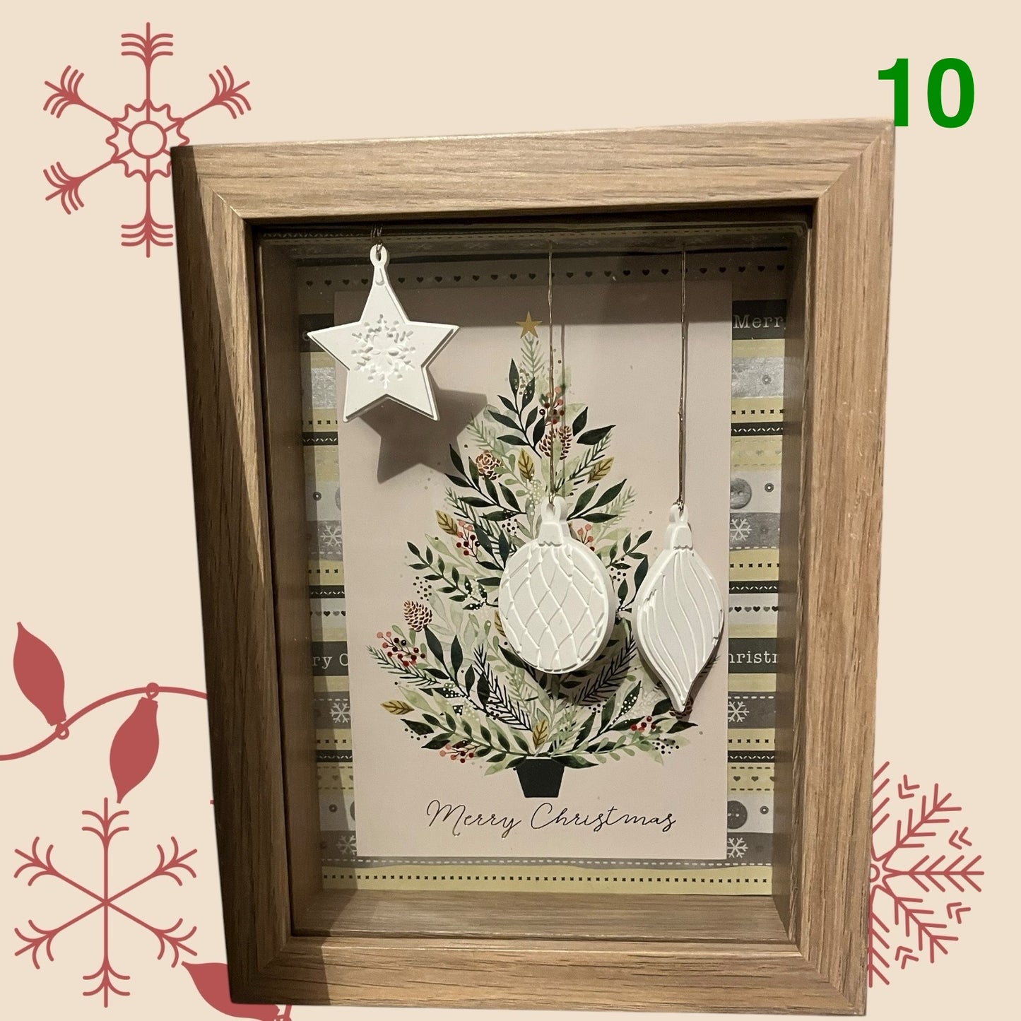 Christmas ornament shadowbox