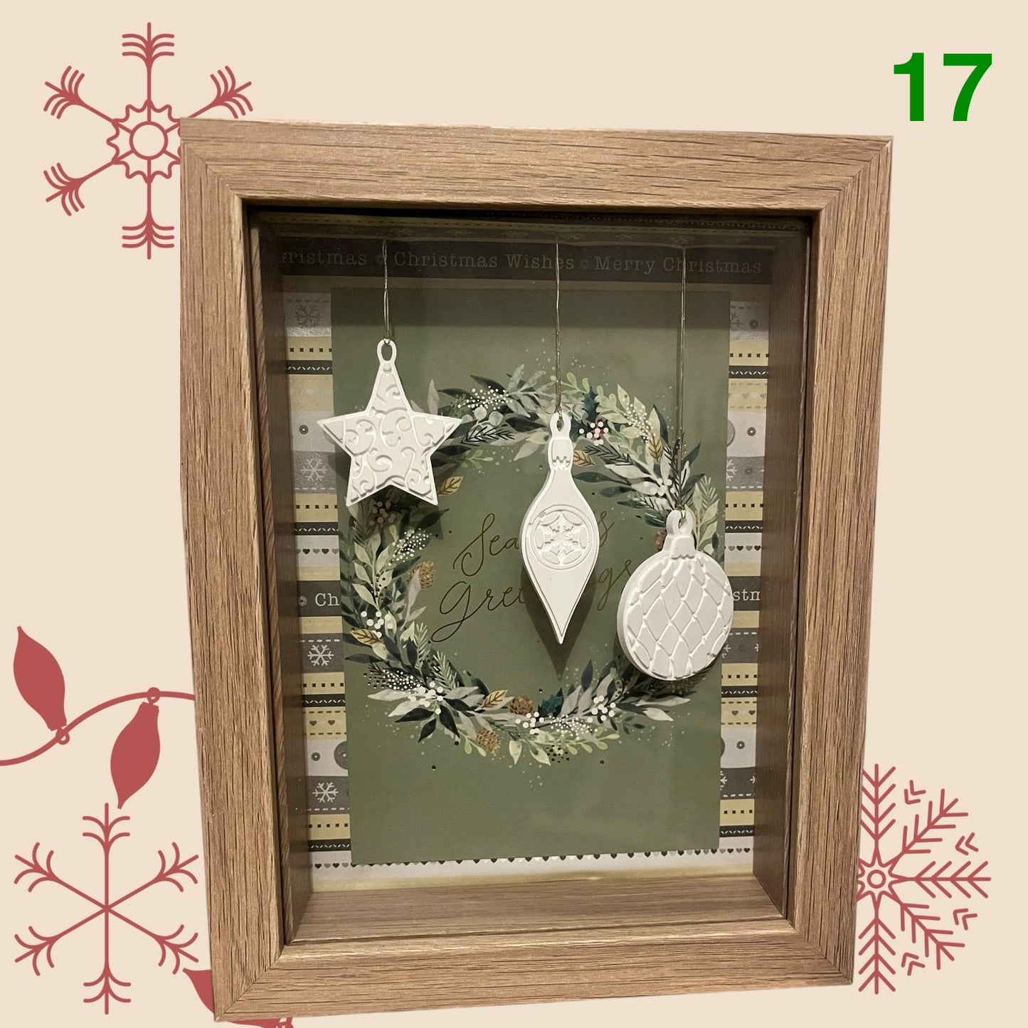 Christmas ornament shadowbox
