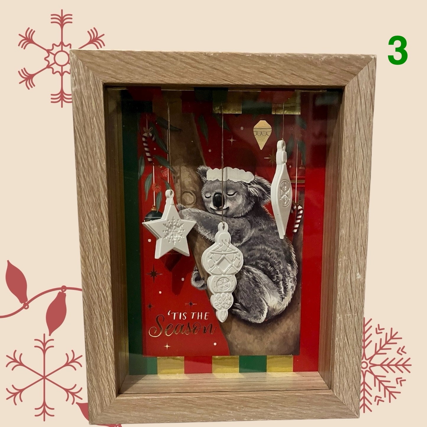 Christmas ornament shadowbox