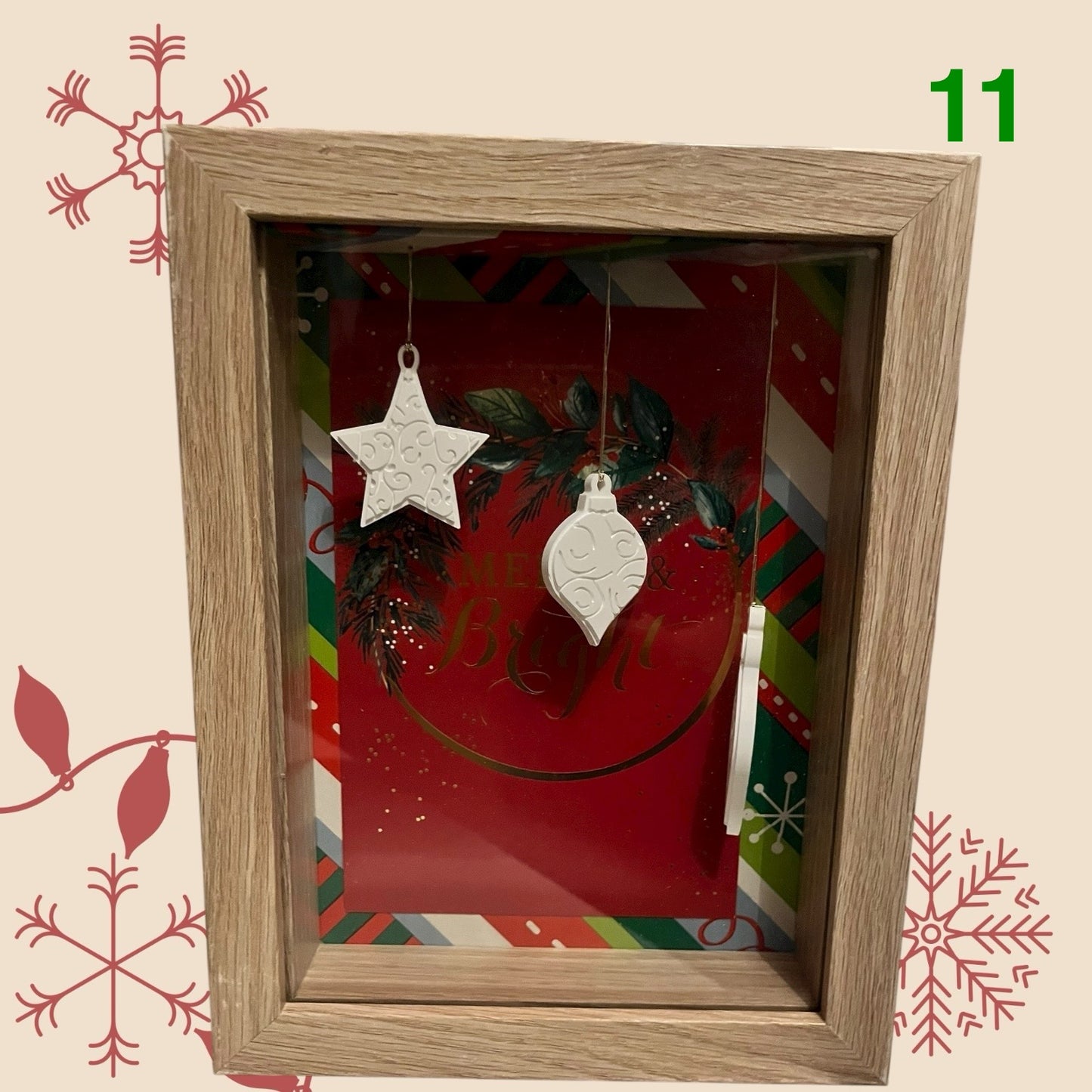 Christmas ornament shadowbox