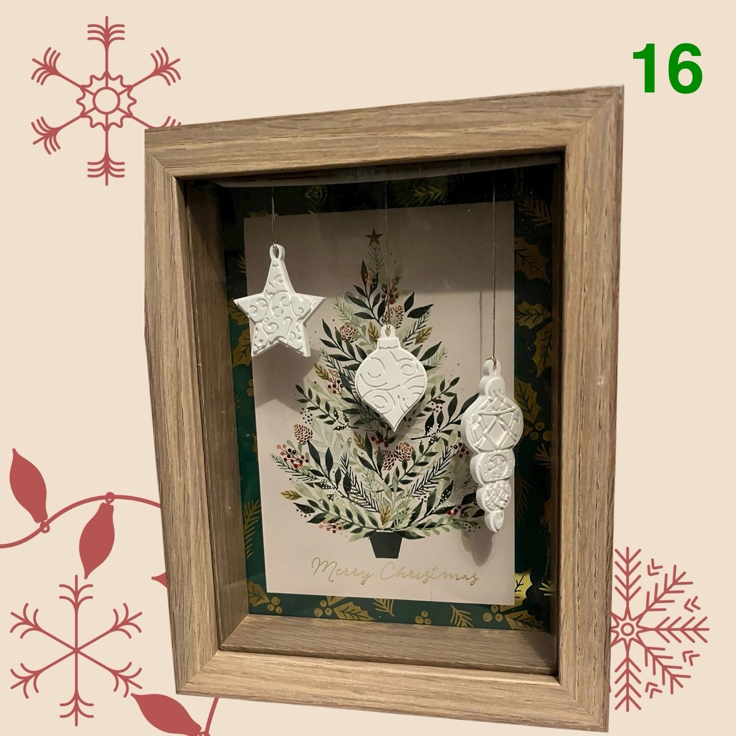Christmas ornament shadowbox