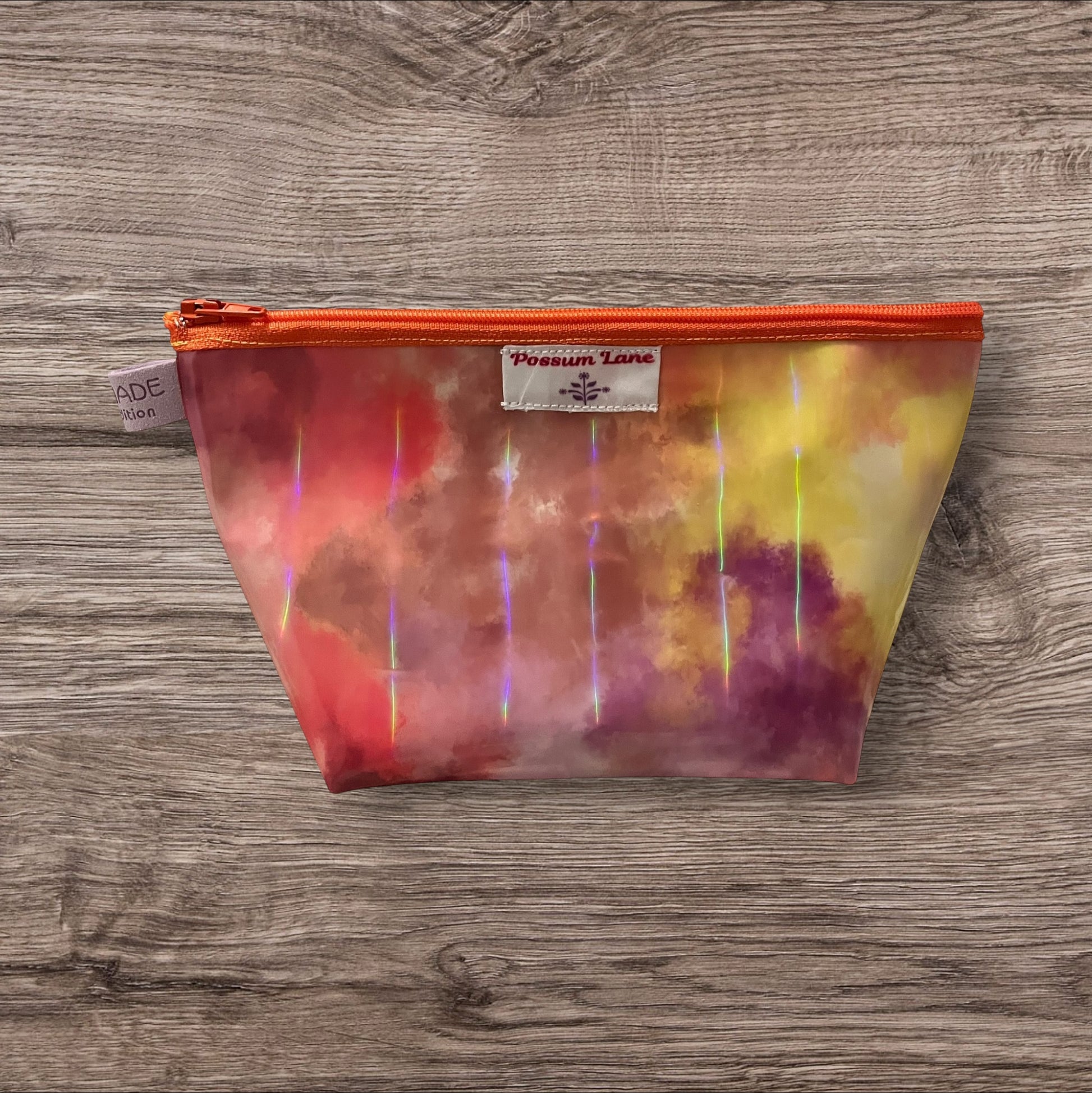 Multicolour Zippered Cosmetic Pouch